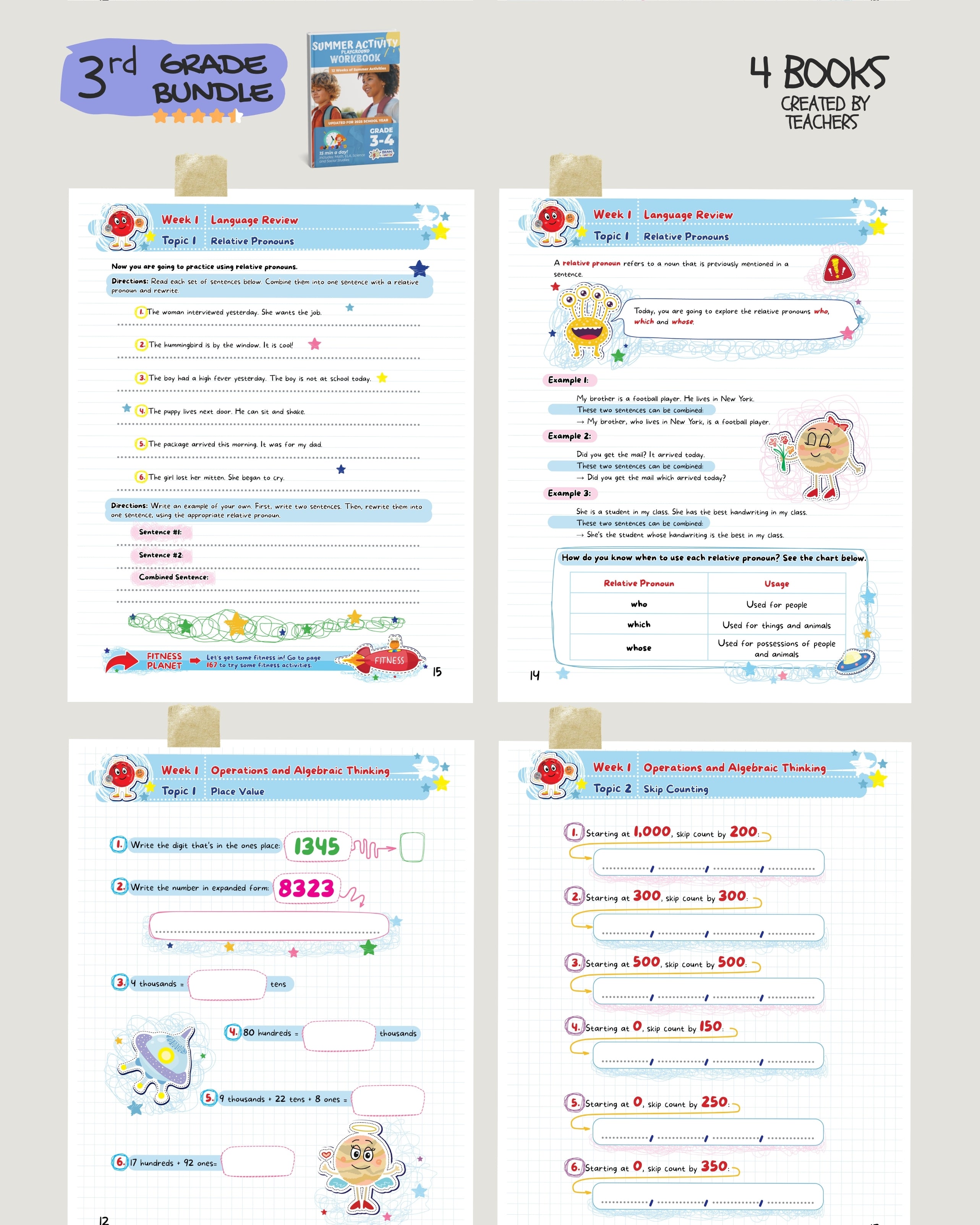 3rd Grade Brain Hunter Bundle (4 Powerful Workbooks) image 4