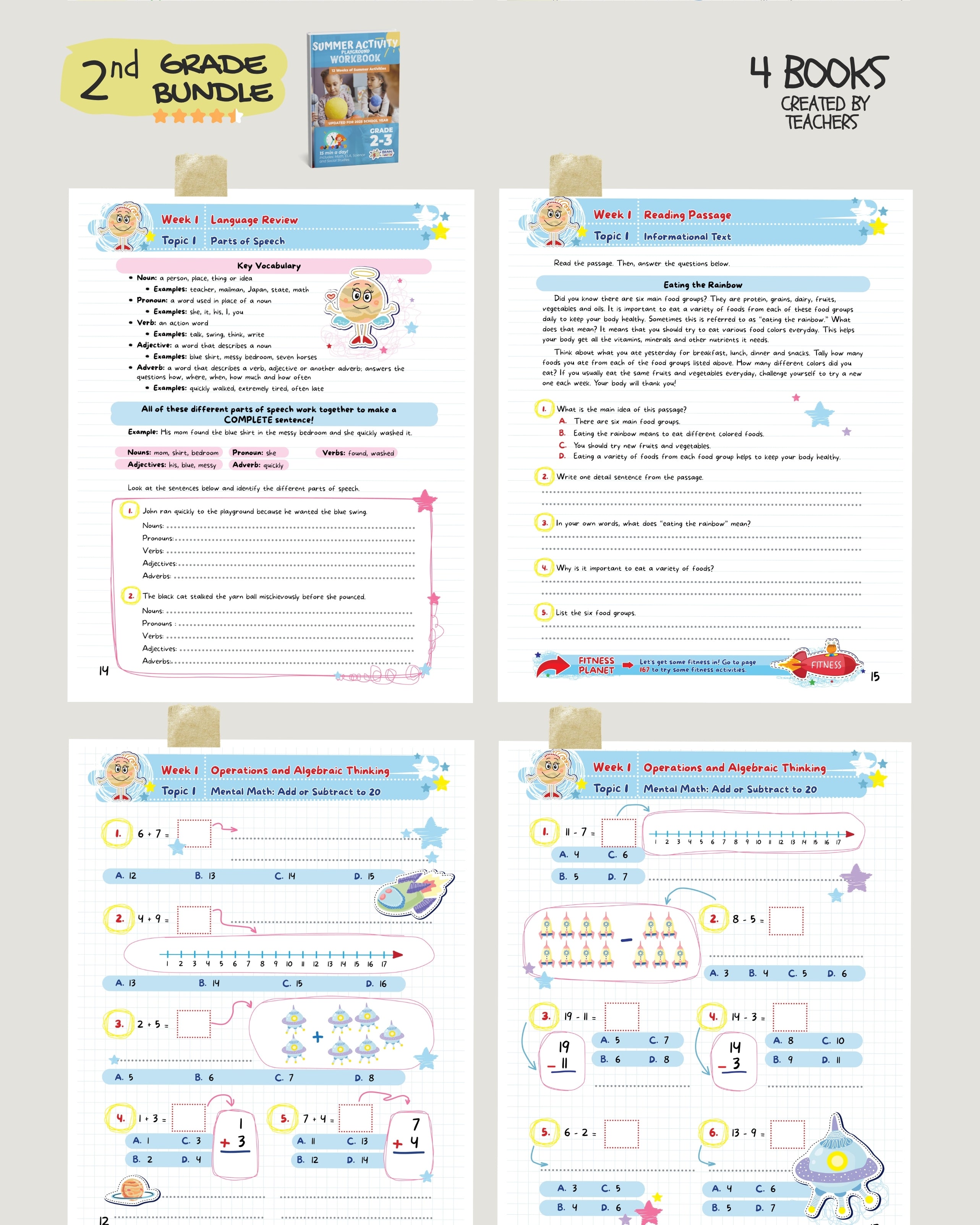 2nd Grade Brain Hunter Bundle (4 Powerful Workbooks) image 1