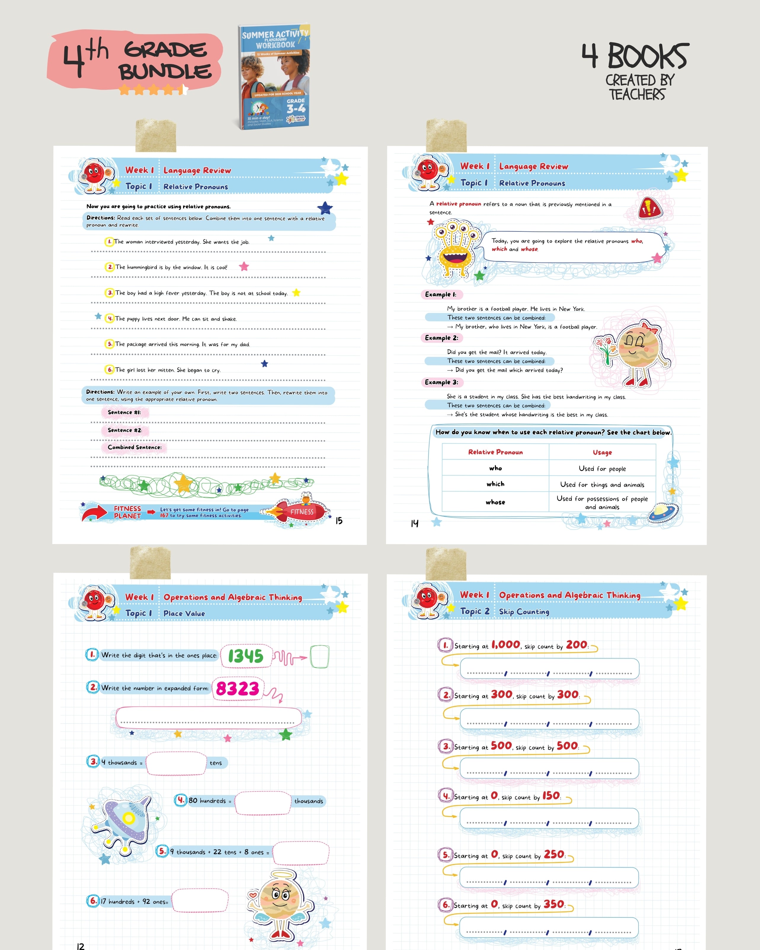 4th Grade Brain Hunter Bundle (4 Powerful Workbooks) image 3