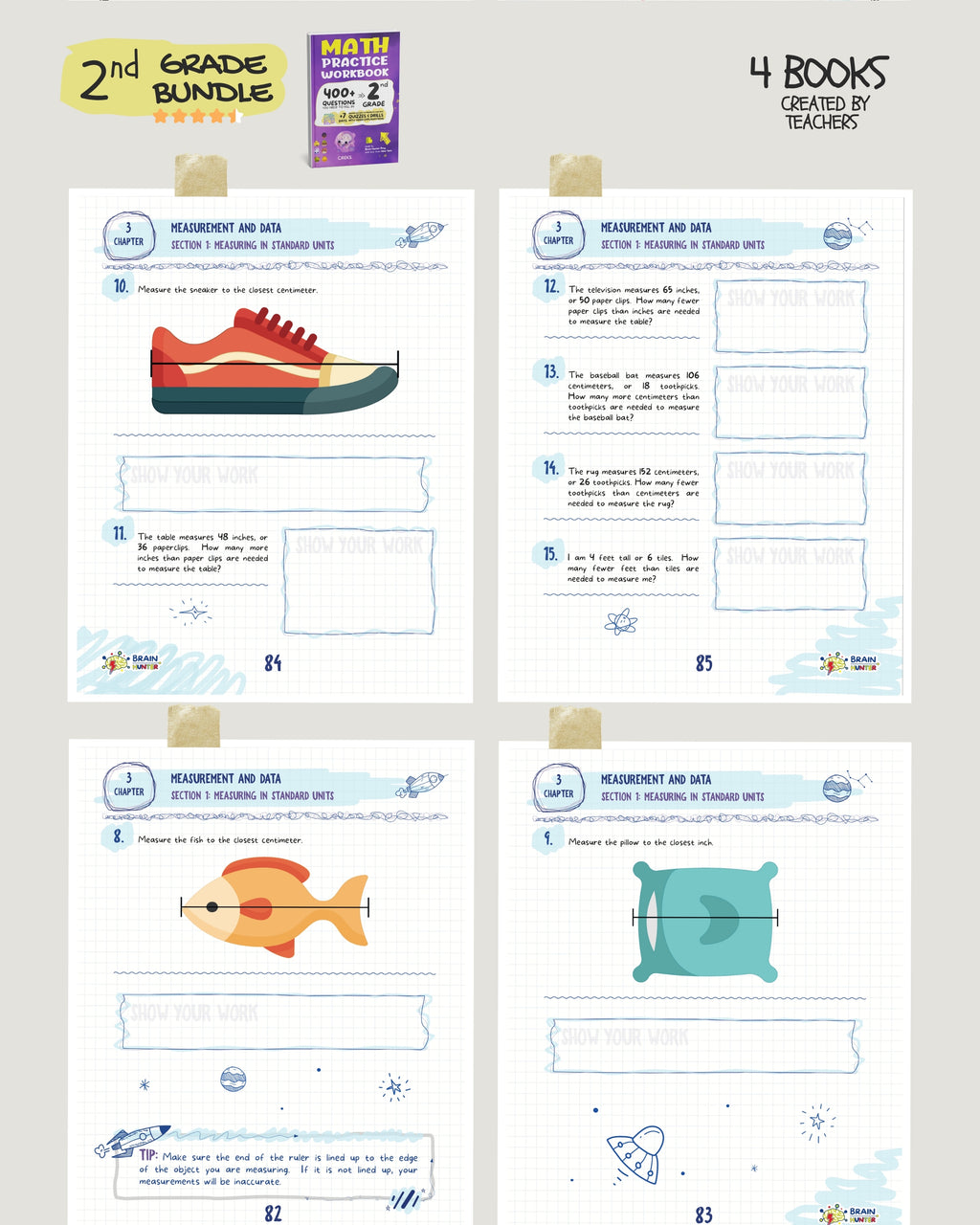 2nd Grade Brain Hunter Bundle (4 Powerful Workbooks) image 4