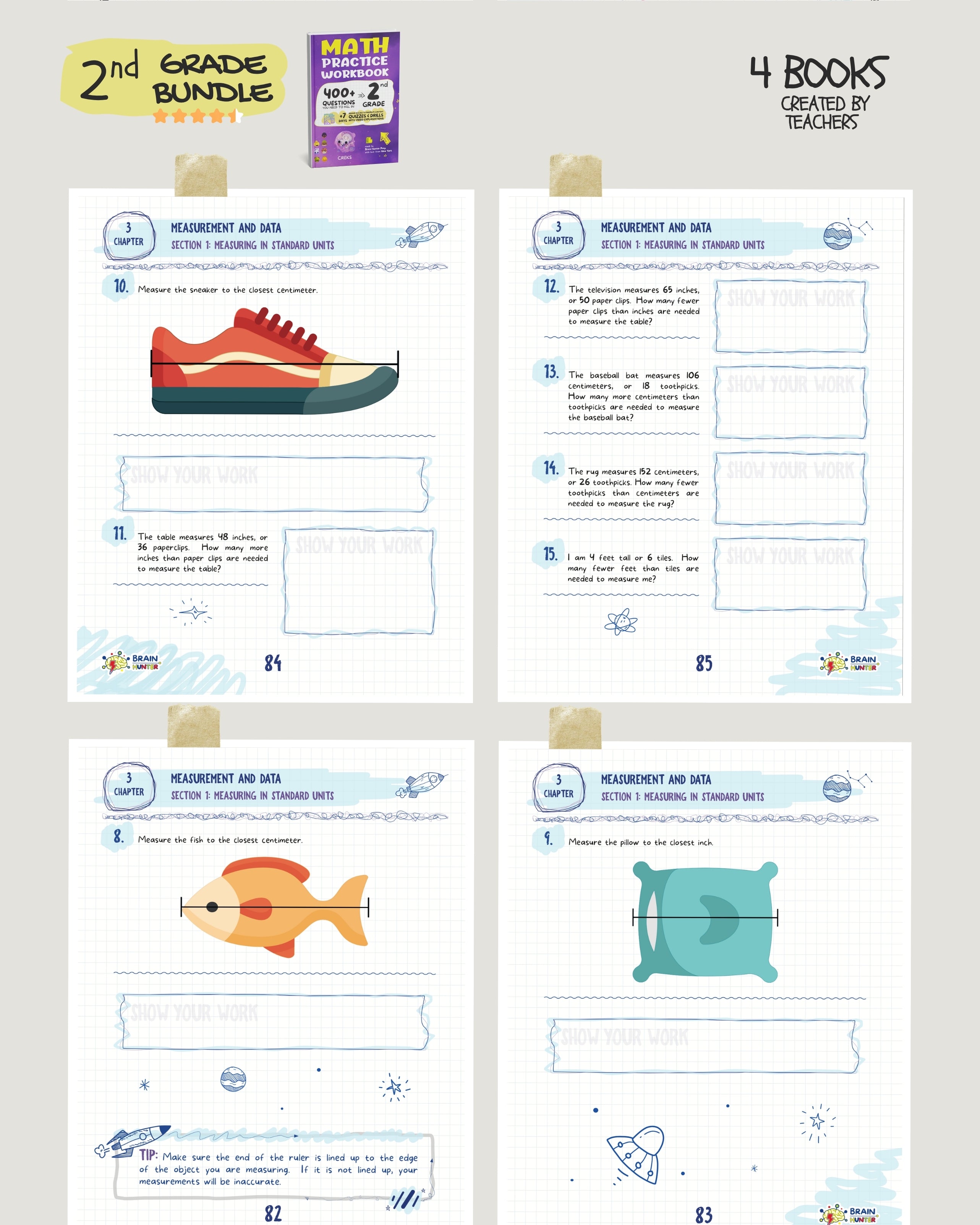 2nd Grade Brain Hunter Bundle (4 Powerful Workbooks) image 4