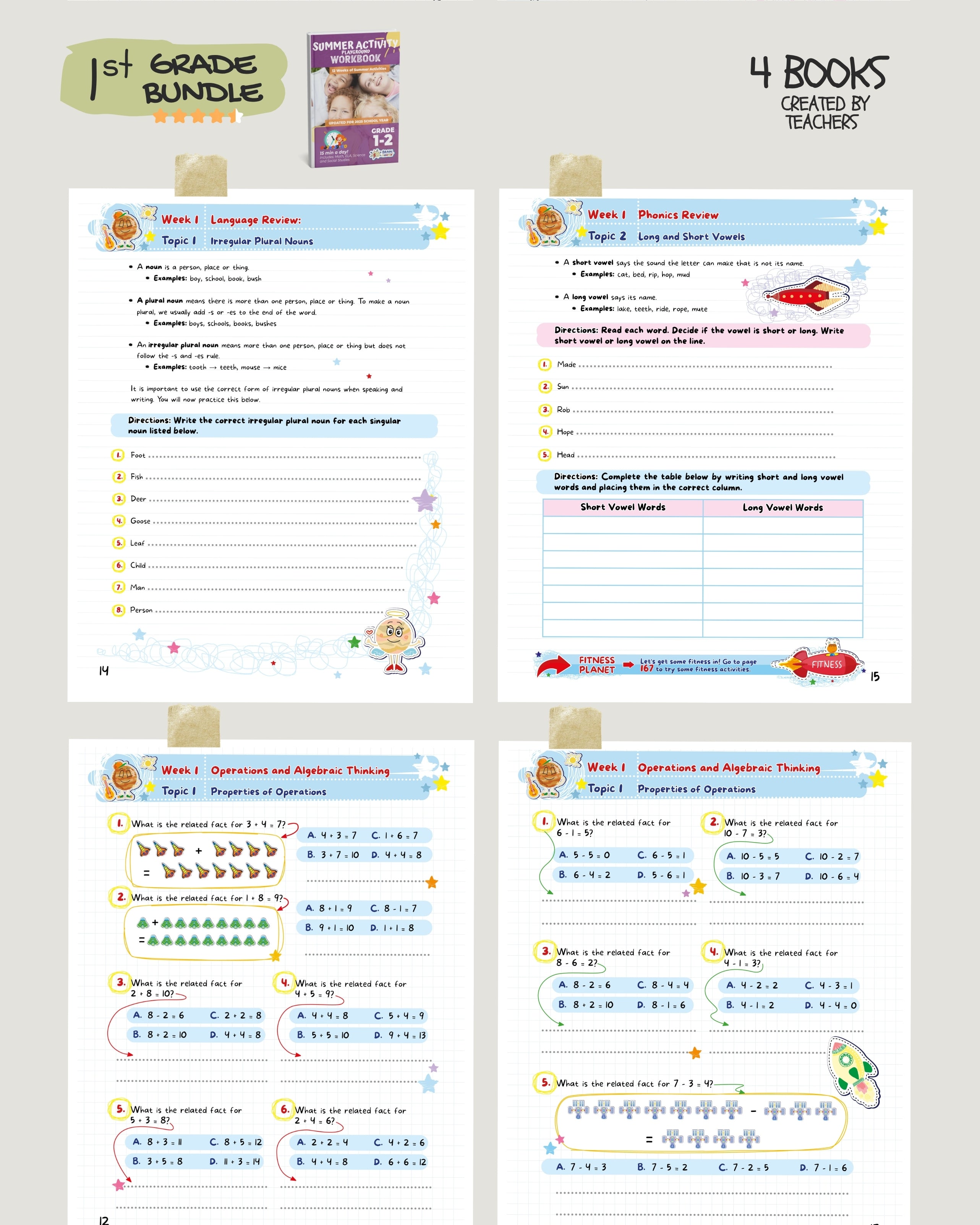 1st Grade Brain Hunter Bundle (4 Powerful Workbooks) image 3