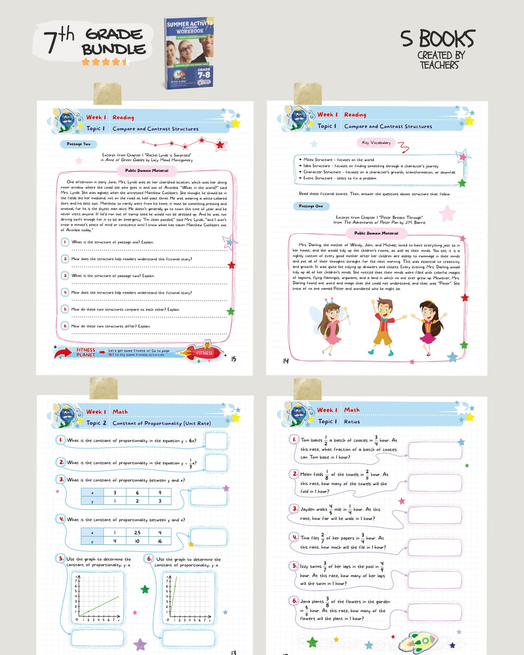 7th Grade Brain Hunter Bundle (5 Powerful Workbooks) image 5