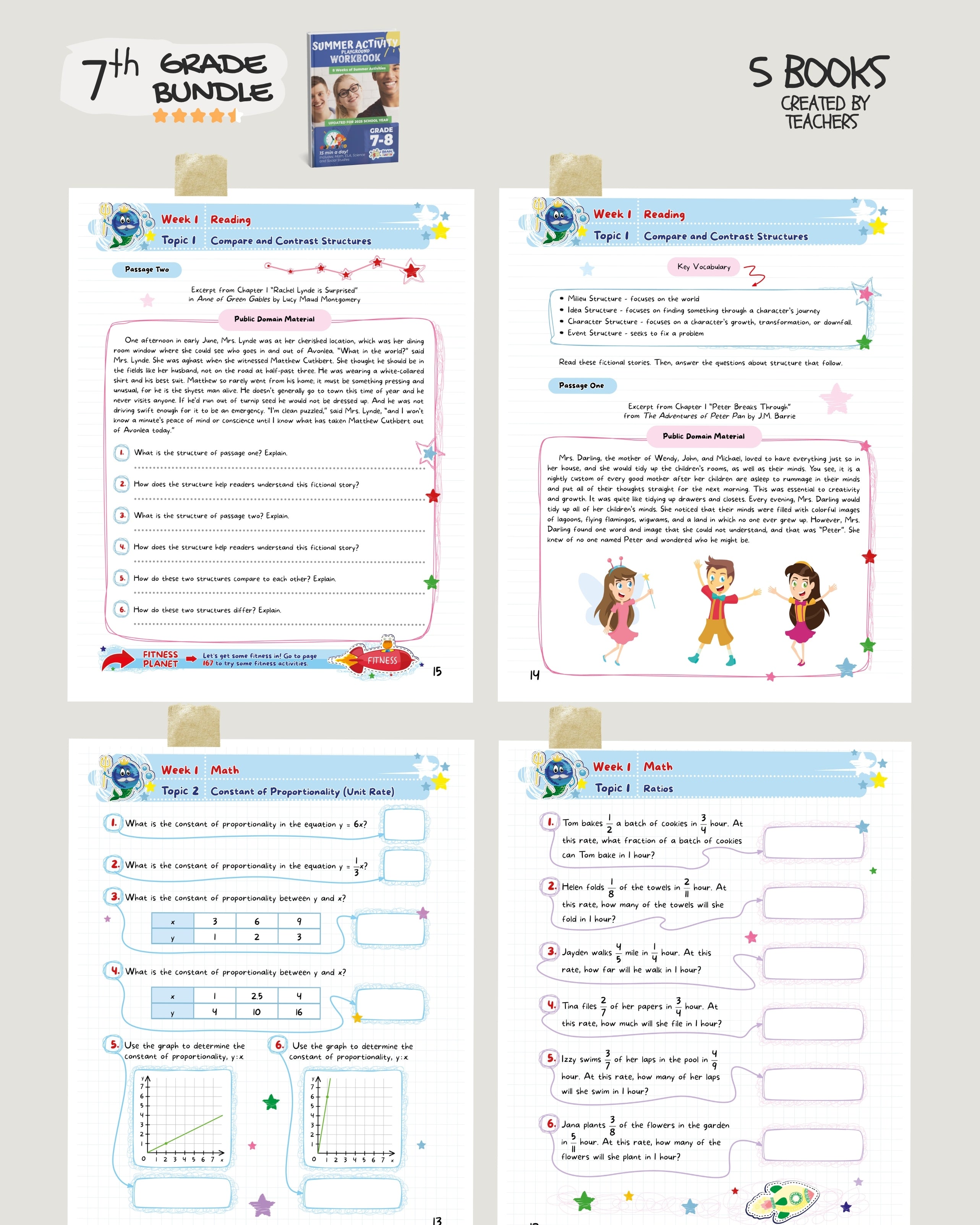 7th Grade Brain Hunter Bundle (5 Powerful Workbooks) image 5