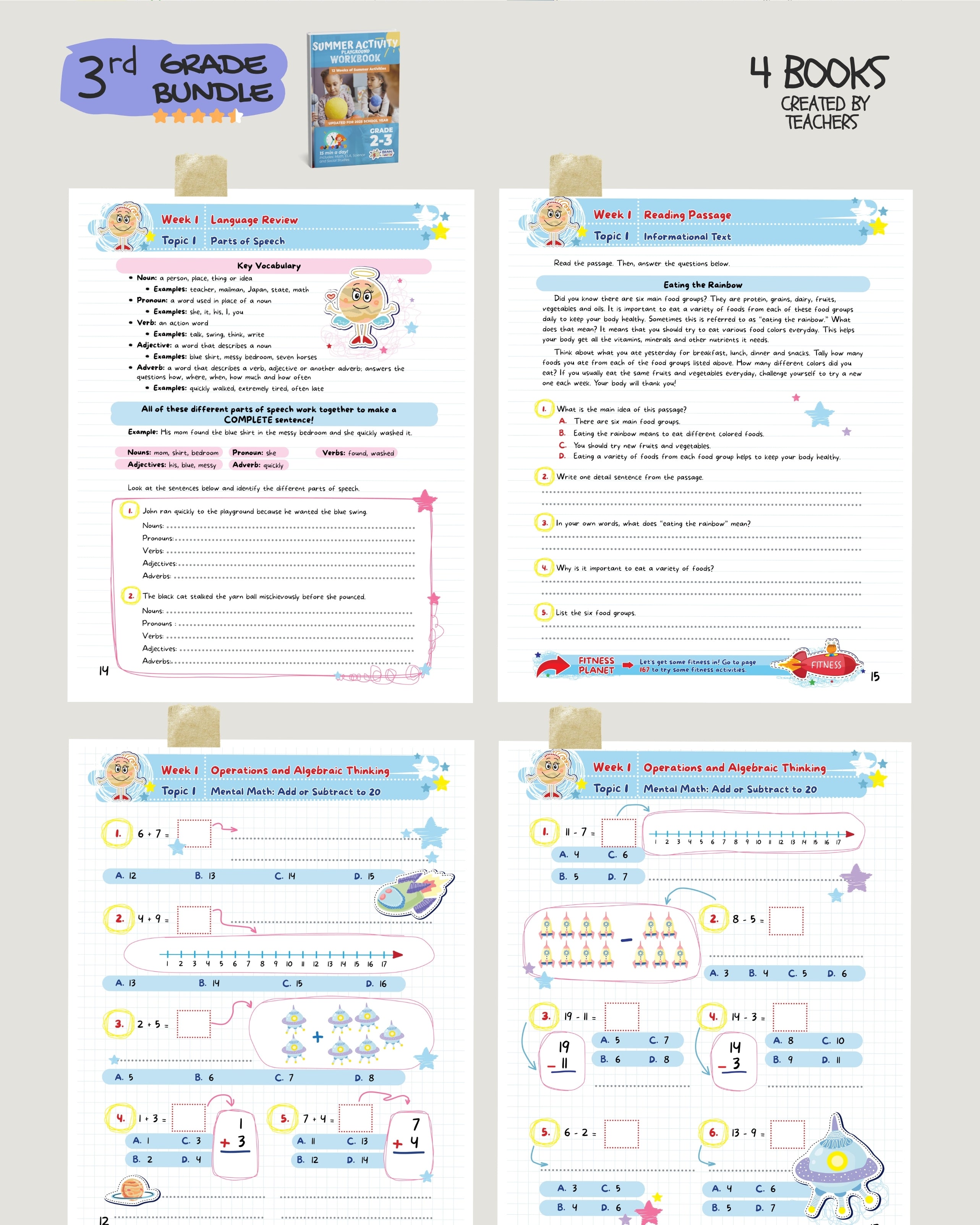 3rd Grade Brain Hunter Bundle (4 Powerful Workbooks) image 2